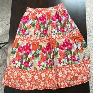 Gymboree long floral skirt cotton size 10